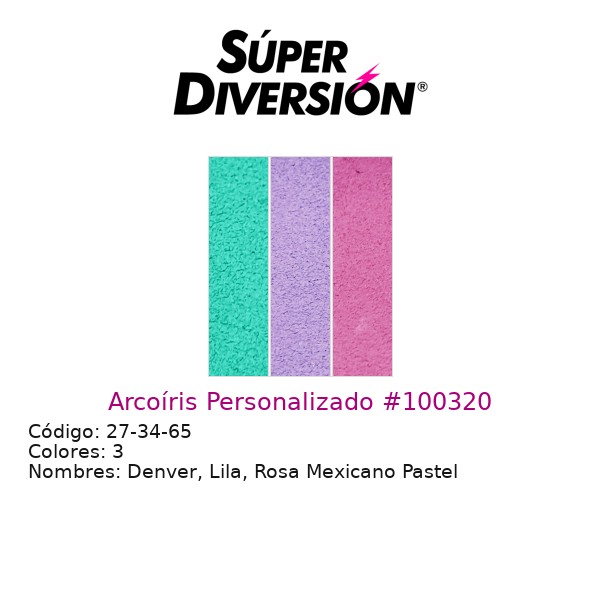 Arcoíris Personalizado: Denver, Lila, Rosa Mexicano Pastel