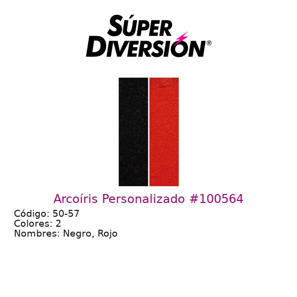 Arcoíris Personalizado: Negro, Rojo