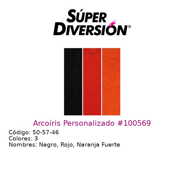 Arcoíris Personalizado: Negro, Rojo, Naranja Fuerte