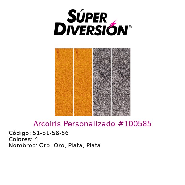Arcoíris Personalizado: Oro, Oro, Plata, Plata