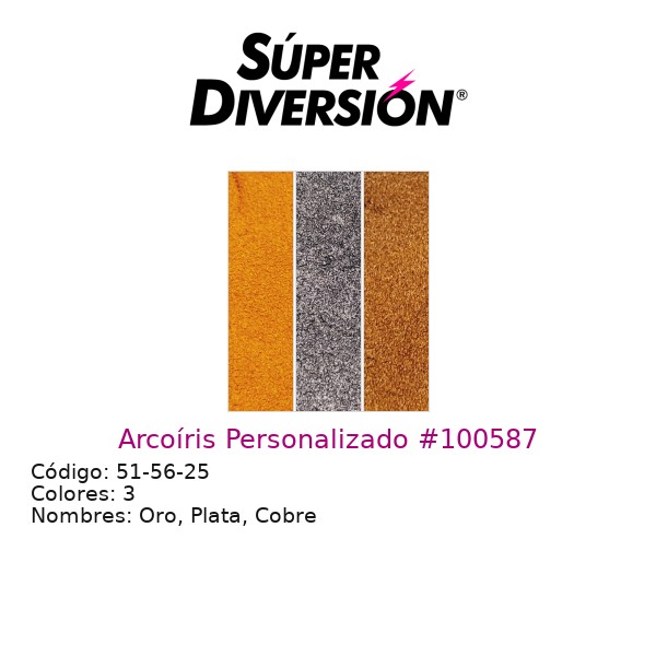 Arcoíris Personalizado: Oro, Plata, Cobre