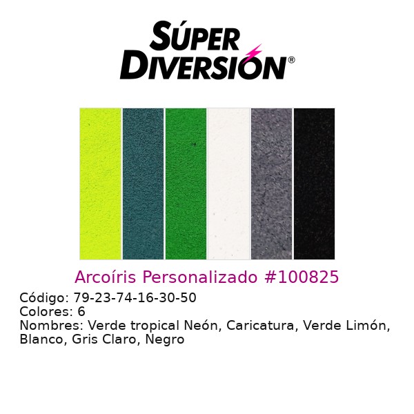 Arcoíris Personalizado: Verde tropical Neón, Caricatura, Verde Limón, Blanco, Gris Claro, Negro