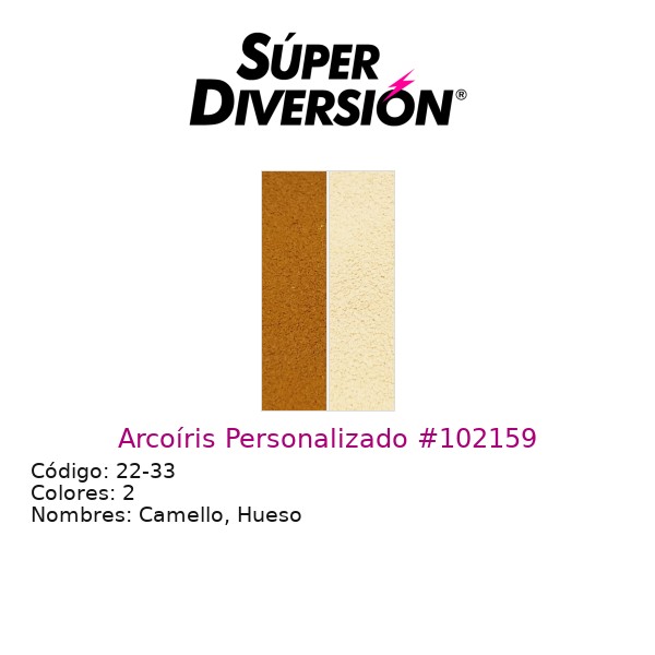 Arcoíris personalizado de maquillaje base agua con colores Camello, Hueso