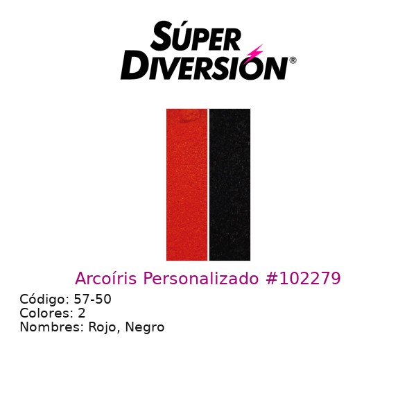 Arcoíris personalizado de maquillaje base agua con colores Rojo, Negro