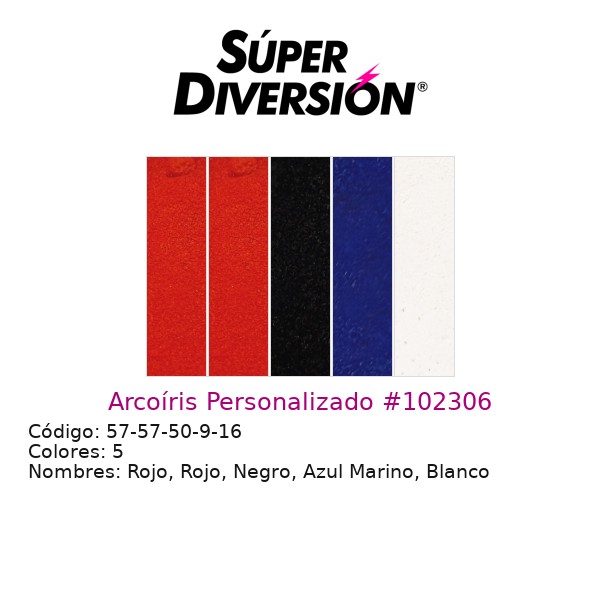 Arcoíris Personalizado: Rojo, Rojo, Negro, Azul Marino, Blanco