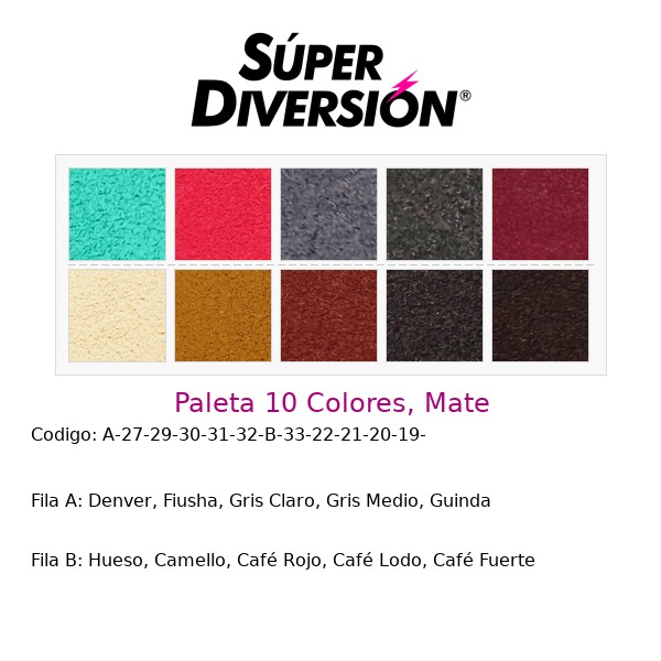 Paleta personalizada 10 colores base agua con colores Denver, Fiusha, Gris Claro, Gris Medio, Guinda | Hueso, Camello, Café Rojo, Café Lodo, Café Fuerte