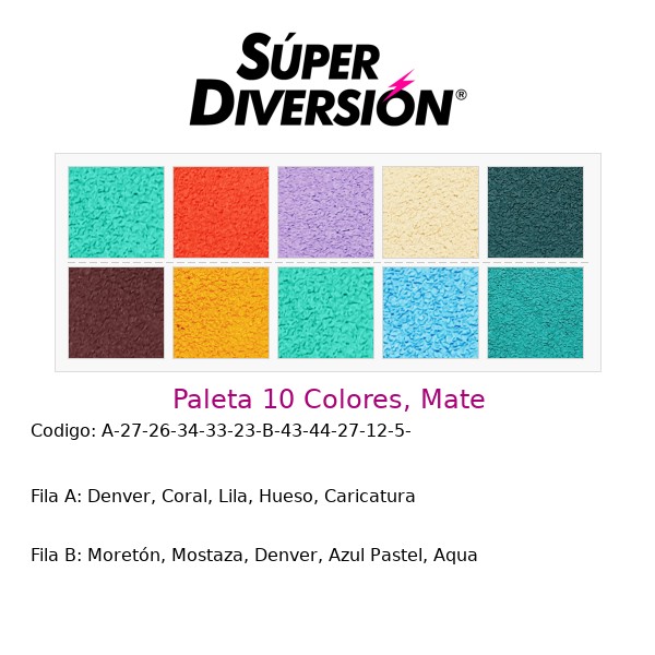 Paleta personalizada 10 colores base agua con colores Denver, Coral, Lila, Hueso, Caricatura | Moretón, Mostaza, Denver, Azul Pastel, Aqua