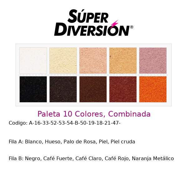 Paleta personalizada 10 colores base agua con colores Blanco, Hueso, Palo de Rosa, Piel, Piel cruda | Negro, Café Fuerte, Café Claro, Café Rojo, Naranja Metálico