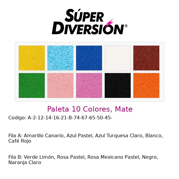Paleta personalizada 10 colores base agua con colores Amarillo Canario, Azul Pastel, Azul Turquesa Claro, Blanco, Café Rojo | Verde Limón, Rosa Pastel, Rosa Mexicano Pastel, Negro, Naranja Claro