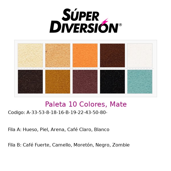 Paleta personalizada 10 colores base agua con colores Hueso, Piel, Arena, Café Claro, Blanco | Café Fuerte, Camello, Moretón, Negro, Zombie