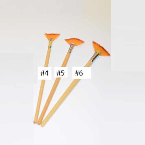 Pinceles Abanico. Paquete 3 piezas. #4, #5 y #6