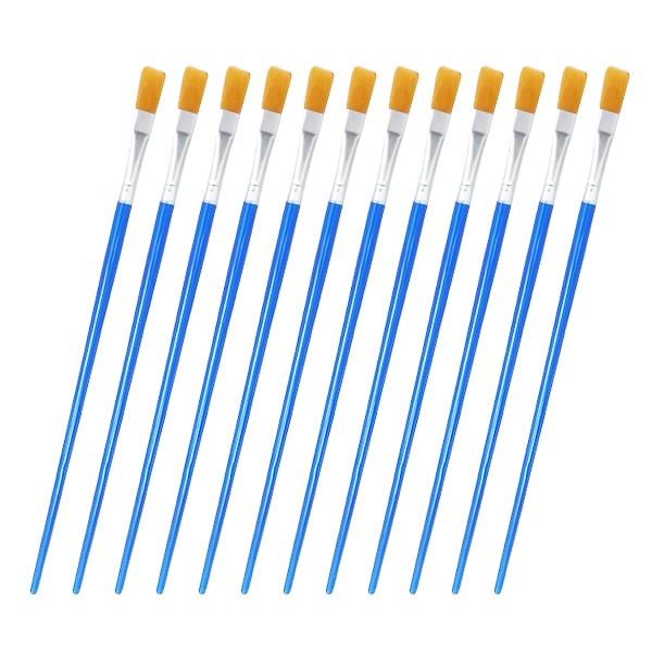 Pincel Plano Económico. Paquete 12 piezas