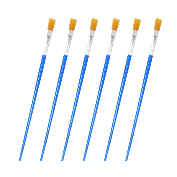 Pincel Plano Económico. Paquete 6 piezas