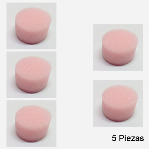 Esponja Rosa Redonda. Paquete 5 piezas