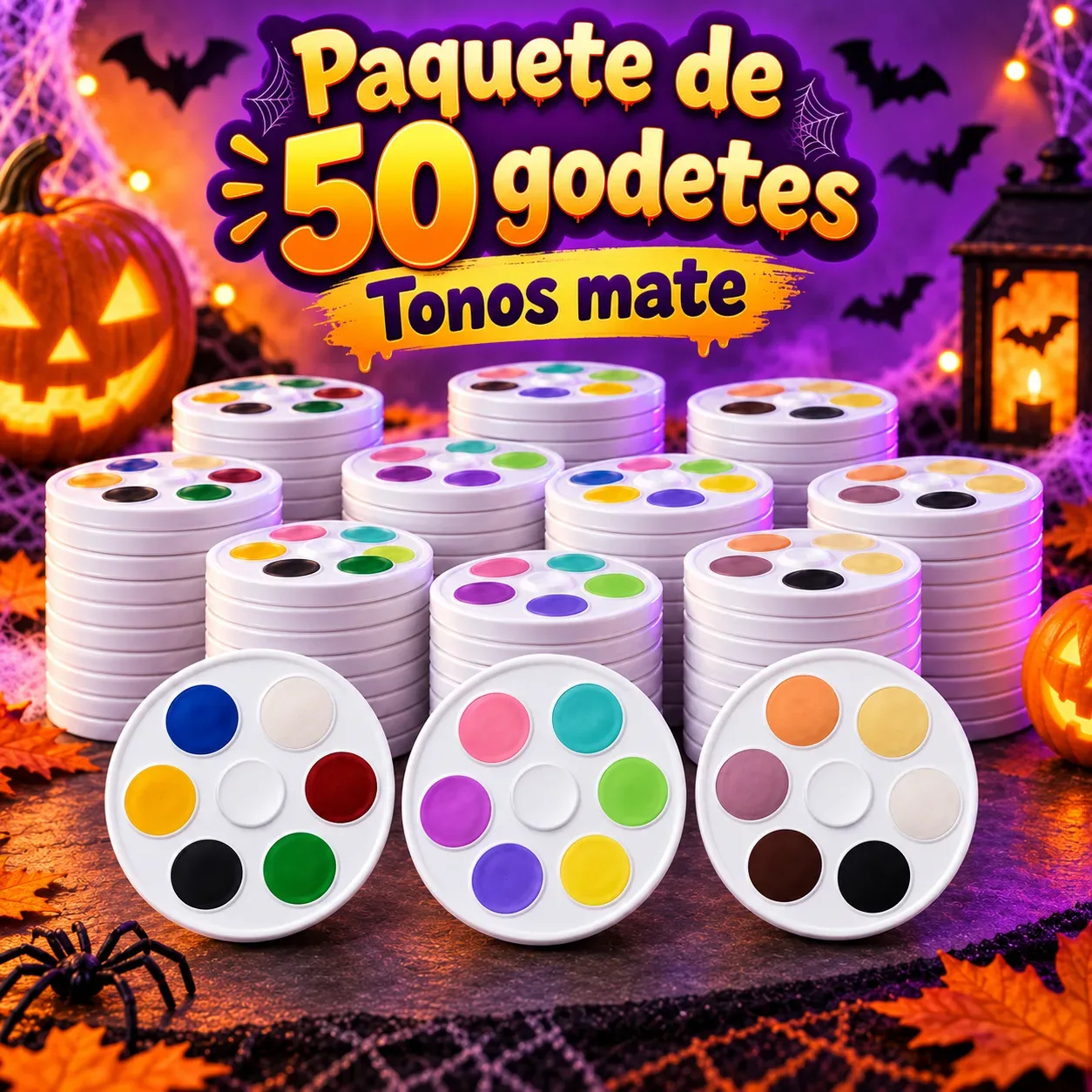 Paquete Mate - 50 Godetes a elegir (Básica, Pastel o Calavera) . Cont. Net. 30 cada godete