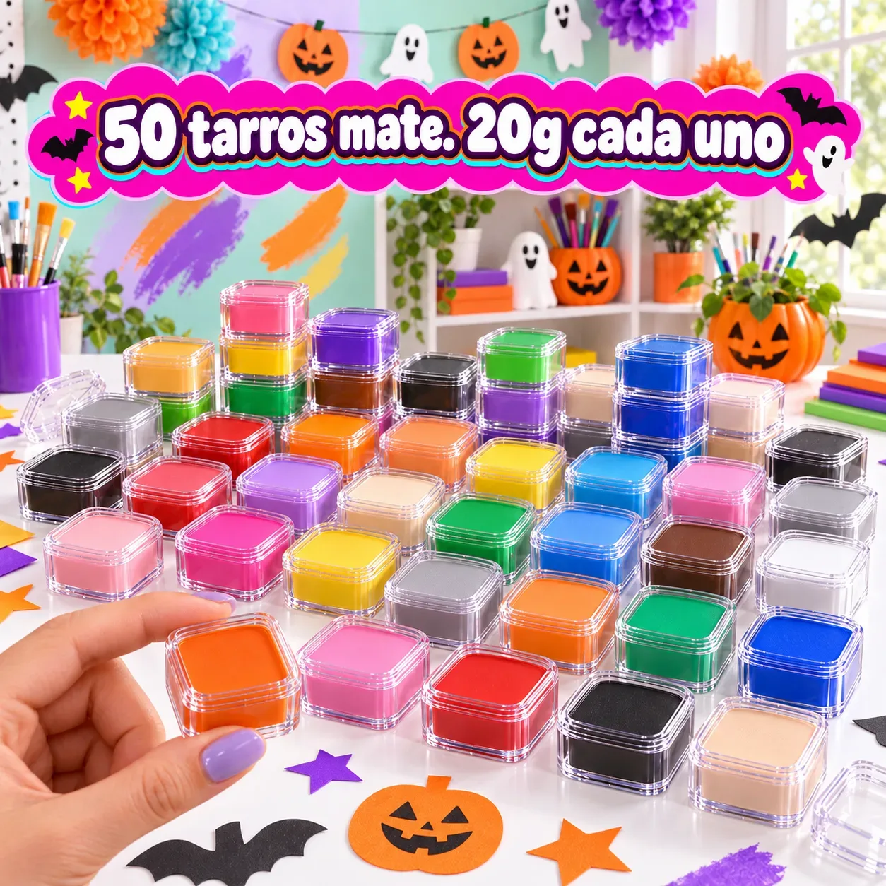 Paquete Mate. 50 Colores a elegir. 20g cada uno