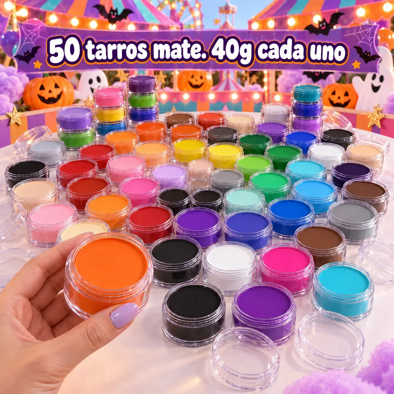 Paquete Mate. 50 Colores a elegir. 40g cada uno