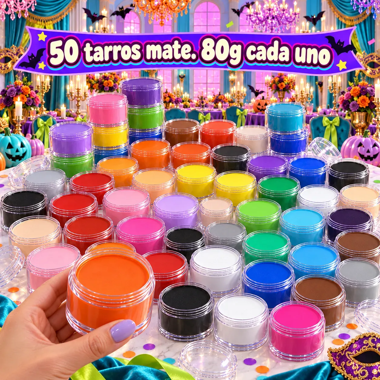 Paquete Mate. 50 Colores a elegir. 80g cada uno