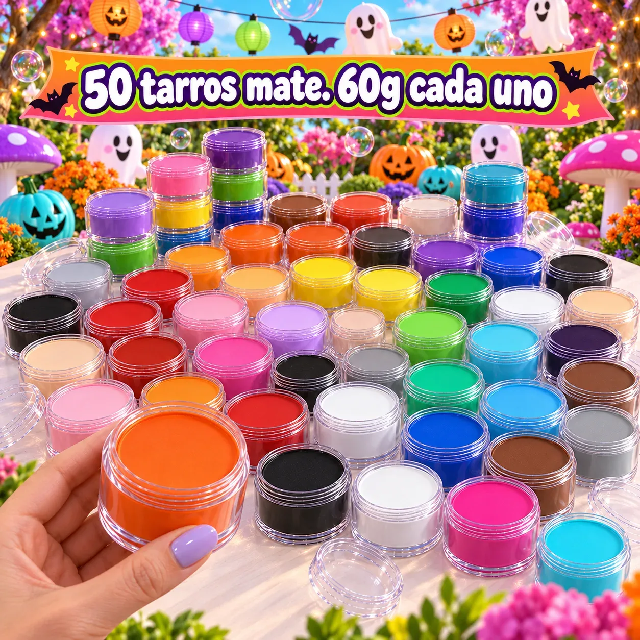 Paquete Mate. 50 Colores a elegir. 60g cada uno