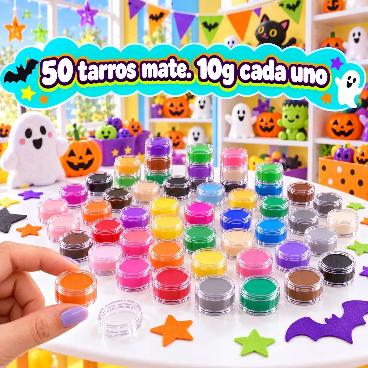 Paquete Mate. 50 Colores a elegir. 10g cada uno