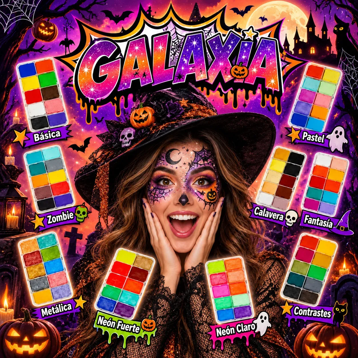 Promo Galaxia. Contenido 9 Paletas.   100g c/u