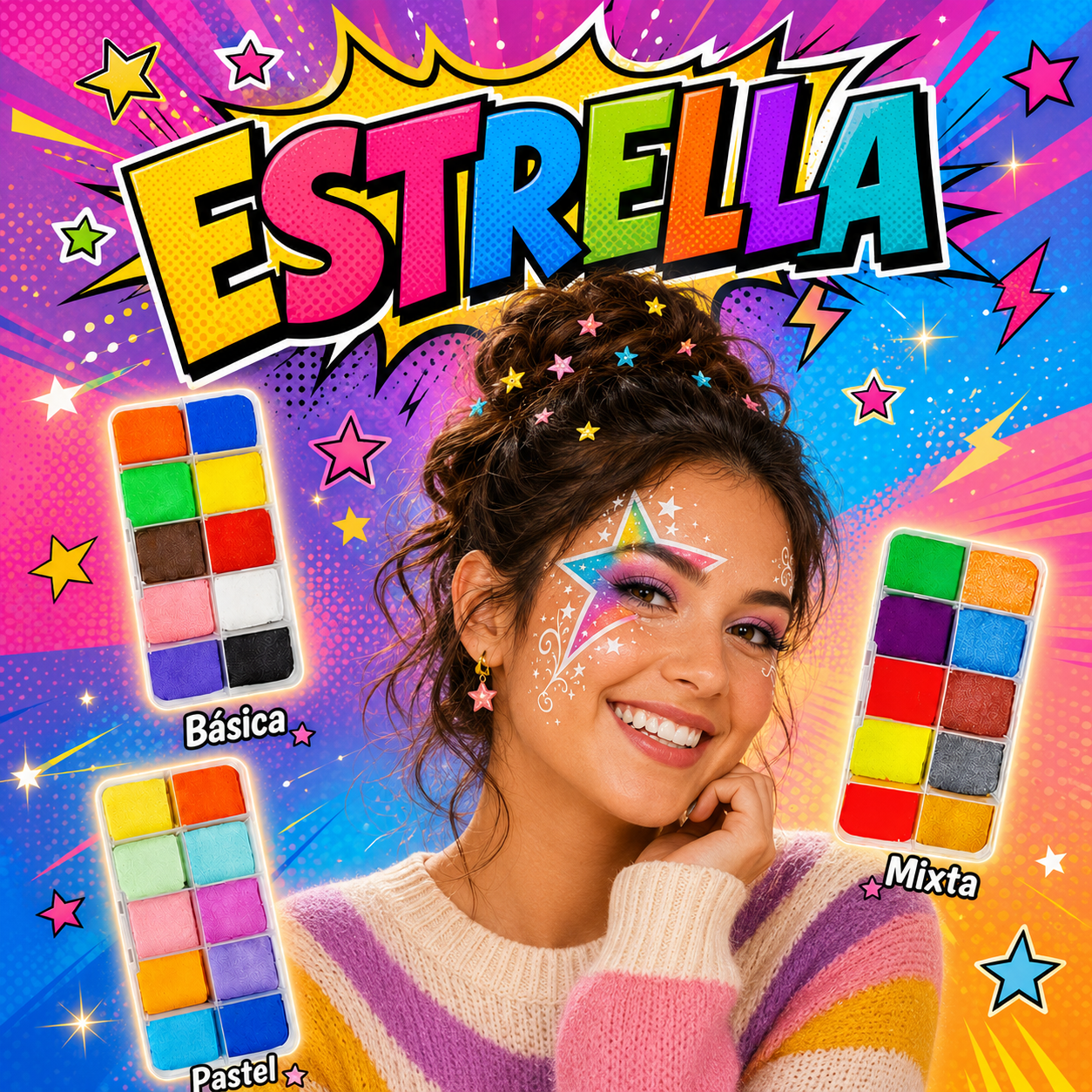 Paquete Estrella. Contenido 3 Paletas.  100g c/u