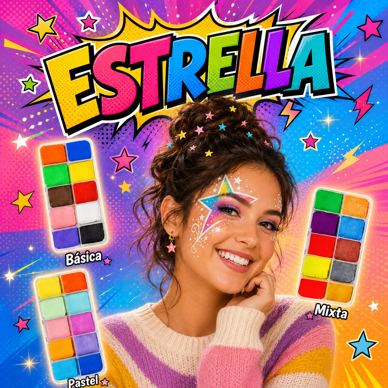 Paquete Estrella. Contenido 3 Paletas.  100g c/u