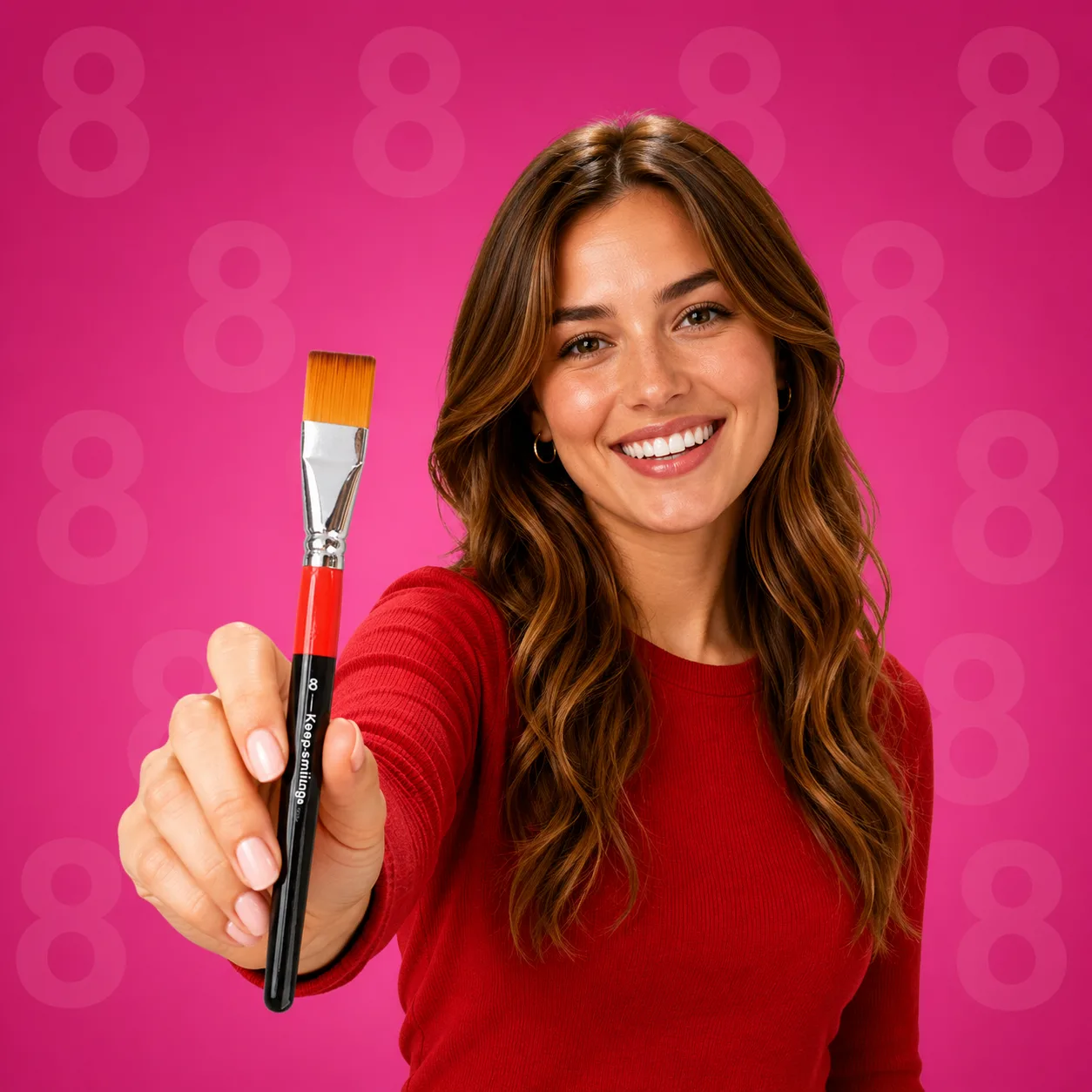 Pincel Rojinegro No. 8