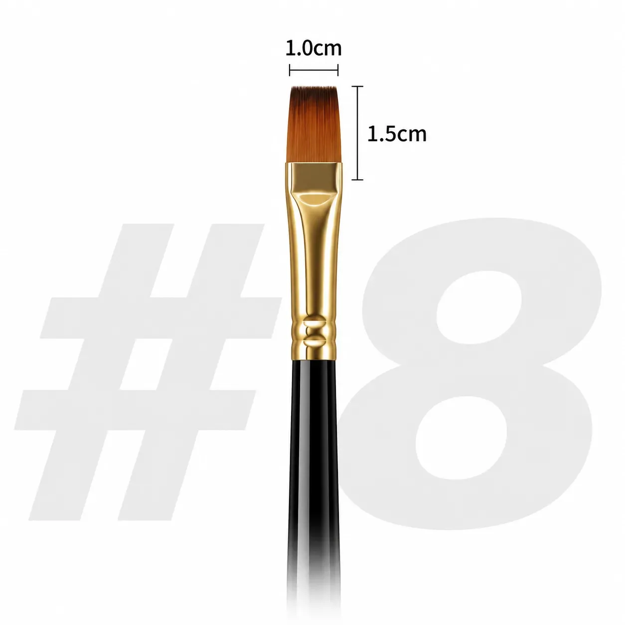Pincel Plano No.8