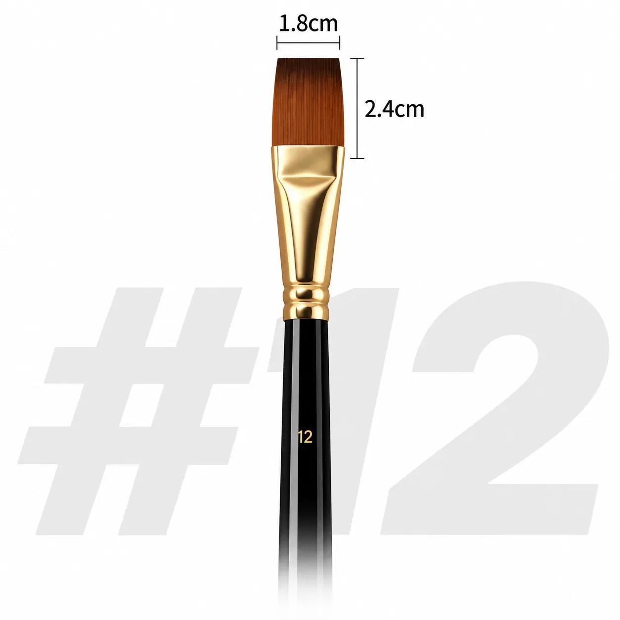 Pincel Plano No.12