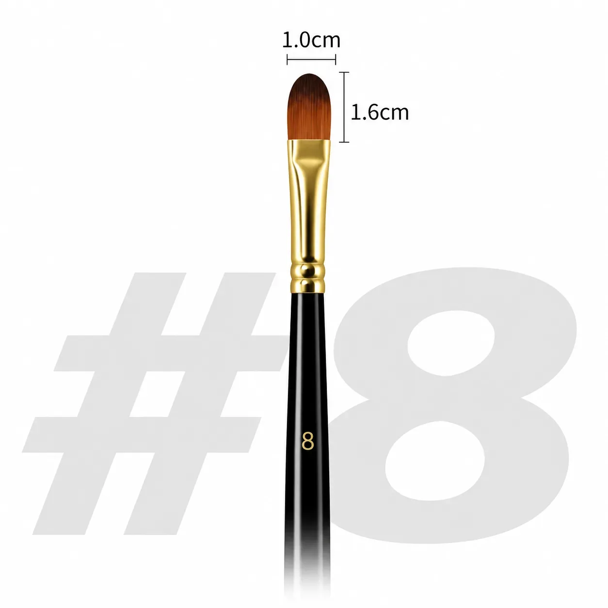 Pincel Lengua de Gato No.8