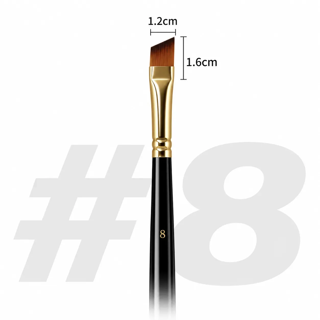 Pincel Sesgado No.8