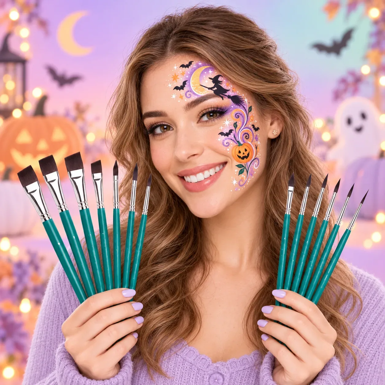 Pinceles Facepaint. Paquete 12 piezas