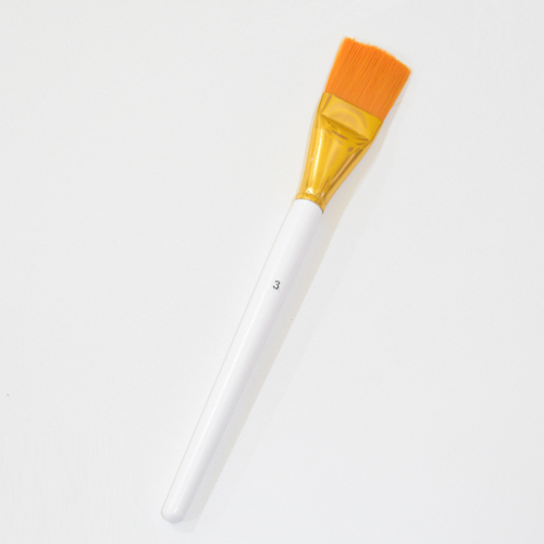 Pincel Mango Blanco Plano 1.5"