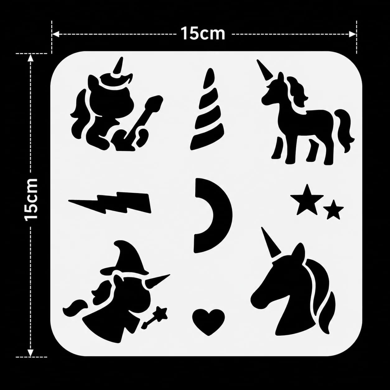 Estencil Unicornios