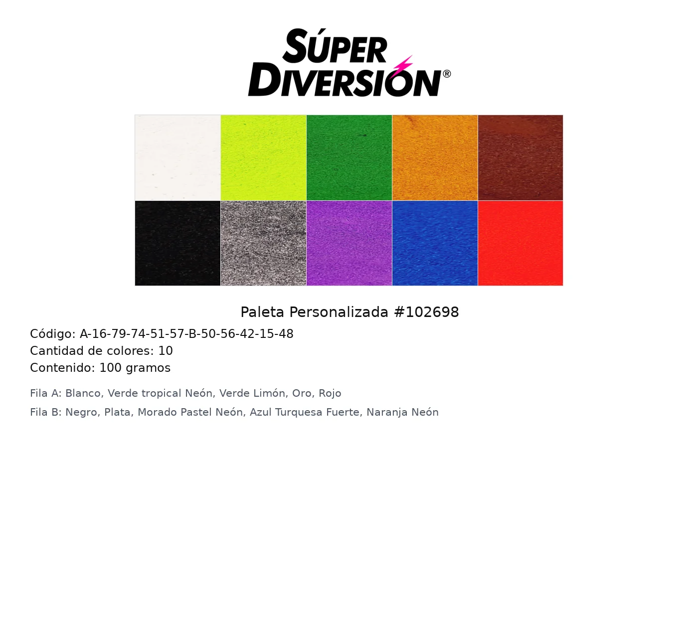 Paleta Personalizada #102698