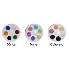 Paquete 50 Godetes Mates, Básica, Pastel o Calavera  30g por paleta