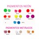 Pigmentos 10 Piezas Neón y Metálicos 