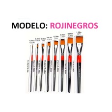 Paquete PINCELES ROJINEGROS